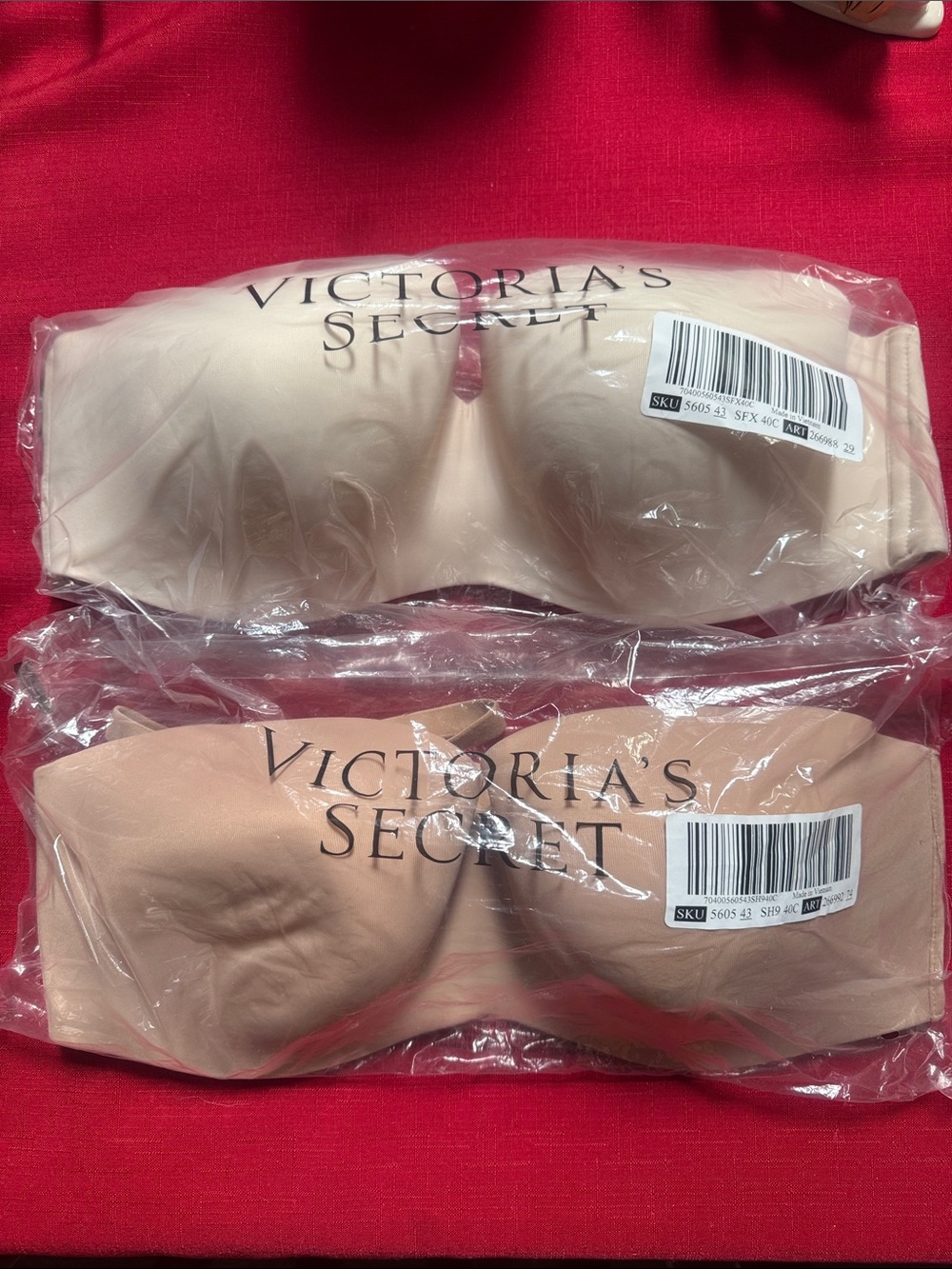 Victoria's Secret Strapless Bandeau Bra — Light Beige / Nude